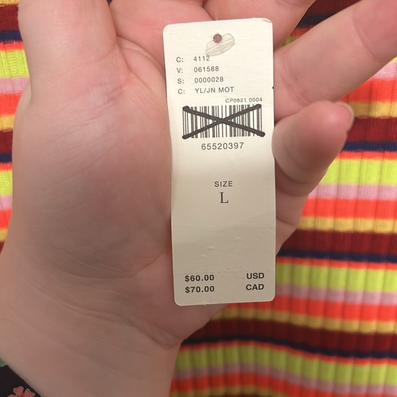 NWT Anthropologie Retro Striped Turtleneck Long Sleeve - Picture 7 of 11